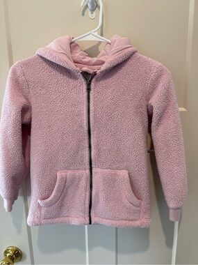 Hanna Andersson Pink Sherpa Zip-Up Hoodie